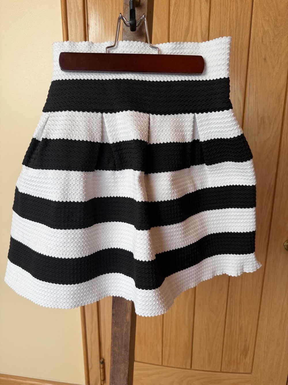 Classic Black & White Striped Skirt